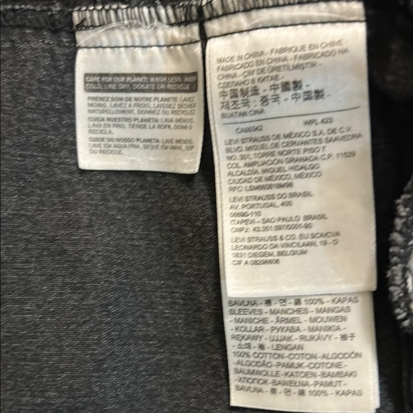 Levi's Black denim combo sweatshirt snap front Jacket - Picture 4 of 4